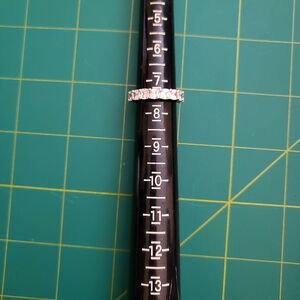 Diamond-Style Eternity Band in Silver Tone